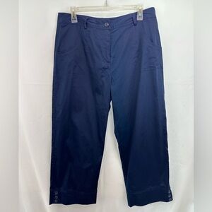 NWT North Style Blue Lightweight Flare Capri Pants Size 12